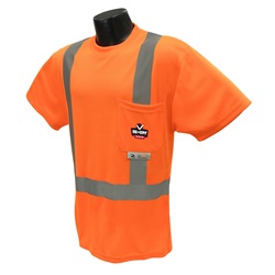 Radians ST11-2UV Class 2 Hi-Viz T-Shirt w/Rad-Shade UV Protection - Orange ST11-2UVO