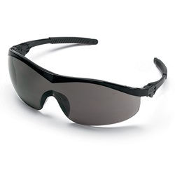 Crews Storm Safety Glasses - Black Frame - Gray Lens ST112