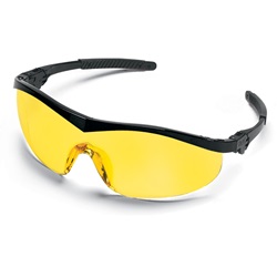 Crews Storm Safety Glasses - Black Frame - Amber Lens ST114