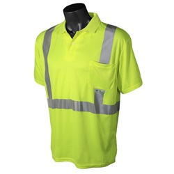 Radians ST12-2PGS Class 2 Mesh Safety Polo - Yellow/Lime ST12-2PGS