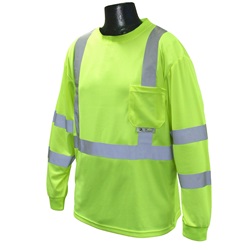 Radians ST21-3PGS Class 3 Mesh Safety Shirt - Yellow/Lime ST21-3PGS