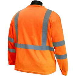Radwear Class 3 Long Sleeve Moisture Wicking T-Shirt- Orange ST21-3POS