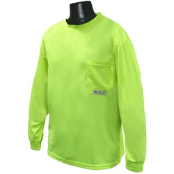 Lime Green Non-Rated Wicking Mesh Long Sleeve T-Shirt ST21-NPGS