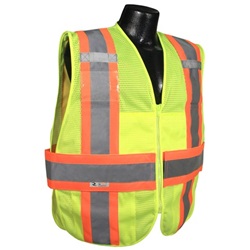Class 2 Expandable Two Tone Vest - Lime SV23-2ZGM