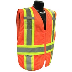 Class 2 Expandable Two Tone Vest - Orange SV23-2ZOM