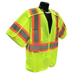 Class 3 Breakaway Surveyor Vest- Lime Green SV24-3ZGM