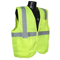 Radians SV2ZGS Economy Class 2 Solid Safety Vest with Zipper - Yellow/Lime SV2ZGS
