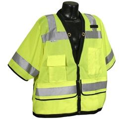 Radians SV59-3ZGD Class 3 Heavy Duty Surveyor Safety Vest - Yellow/Lime SV59-3ZGD