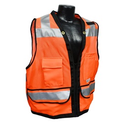 Radians SV59Z-2ZOD Class 2 Heavy Duty Surveyor Safety Vest - Orange SV59Z-2ZOD
