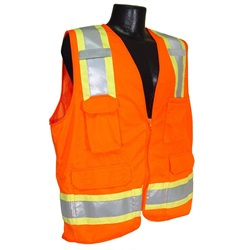Radians SV6O Class 2 Two-Tone Surveyor Safety Vest - Orange SV6O