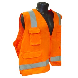 Radwear Orange ANSI Class 2 Surveyor Safety Vest SV7O