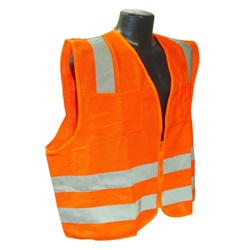 Radians SV8OM4X Standard Class 2 Mesh Safety Vest - Orange - On Sale SV8OM4X-sale