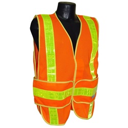 Radians SVCHV-UNIV Class 2 Chevron Safety Vest - Orange SVCHV-UNIV
