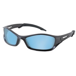 Crews Tribal Safety Glasses - Gray Frame - Light Blue Anti-Fog Lens TB113AF