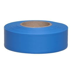 Presco Taffeta Surveyors Roll Flagging 12 Rolls - 1-3/16 inch - Blue TFB-B