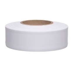 Presco Taffeta Surveyors Roll Flagging 12 Rolls - 1-3/16 inch - White TFW