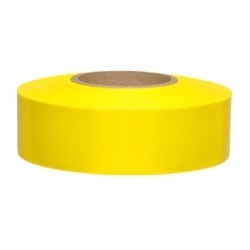 Presco Taffeta Surveyors Roll Flagging 12 Rolls - 1-3/16 inch - Yellow Glo TFYG