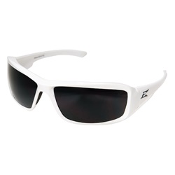 Edge Brazeau Designer Series Safety Sunglasses White Frame Polarized Smoke Lens TXB246