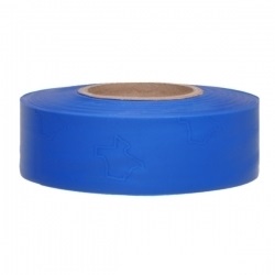 Presco Texas Surveyors Roll Flagging 12 Rolls - 1-3/16 inch - Blue TXB