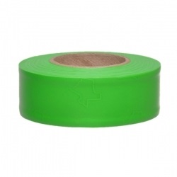 Presco Texas Surveyors Roll Flagging 12 Rolls - 1-3/16 inch - Green Glo TXGG
