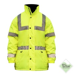 Class 2 High Visibility Contractors Jacket UHV1003-Lime