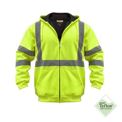 Class 3 Hooded Softshell Jacket - Lime UHV425-Lime