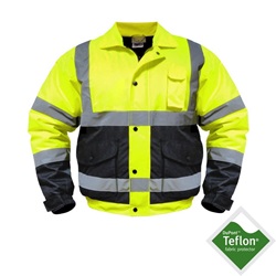 Utility Pro Wear UHV562-Yellow Class 3 Bomber Jacket - Yellow/Black UHV562-Yellow