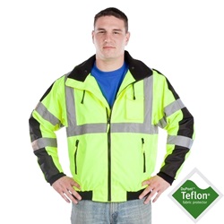 Utility Pro Wear UHV575 Class 3 Waterproof Tri-Season Jacket - Yellow/Black UHV575