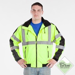 High Visibility Waterproof 3 Season Jacket Class 3 Yellow-Black UHV575