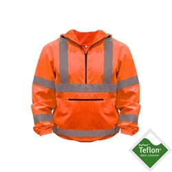 Utility Pro Wear UHV658-Orange Class 3 Nylon Pullover with Hood - Orange UHV658-Orange