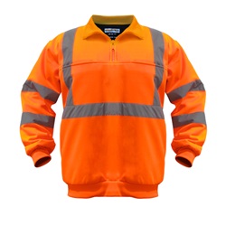 Class 3 Soft Shell Pullover with 1/4 Zip - Orange UPA542-Orange