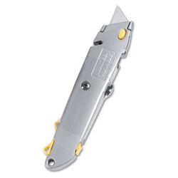 Quick-Change Utility Knife w/Retractable Blade & Twine Cutter, Silver US-BOS10499