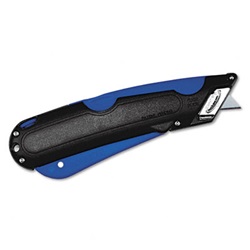 Box Cutter Knife w/Shielded Blade, Black/Blue US-COS091524