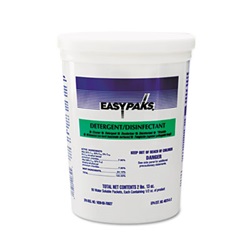 EasyPaks Detergent/Disinfectant, 1/2 oz, 90 Packets/Tub, 2 Tubs/Carton US-DRA90650