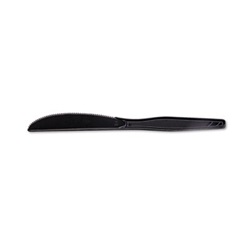 Plastic Tableware, Heavy Mediumweight Knives, Black, 100/Box US-DXEKM507