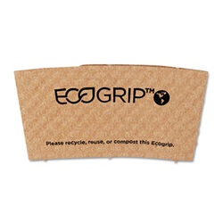 Biodegradable Hot Cup Sleeves, Brown, 1300/Carton US-ECOEG2000