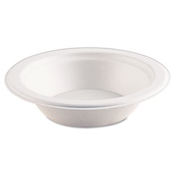Compostable Dinnerware, Bagasse Bowls, 12 oz., Natural White, 1000/Carton US-ECOEPBL12