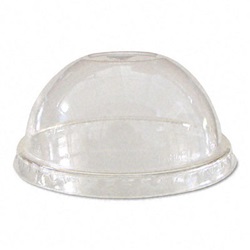 Lids, for Corn Clear Plastic Cups, Dome, Clear, 1000/Carton, US-ECOEPDLCC