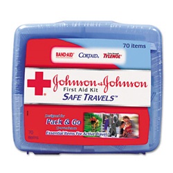 Portable Travel First Aid Kit, 70 Pieces, Plastic Case US-JOJ8274