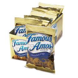 Famous Amos Cookies, Chocolate Chip, 2oz Snack Pack, 8 Packs/Box US-KEB98067