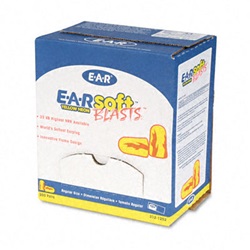 E-A-Rsoft Ear Plugs, Uncorded, Foam, Yellow Neon/Red Flame, 200 Pairs/Box US-MMM3121252