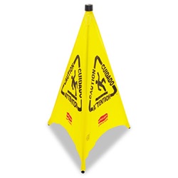 Three-Sided Caution, Wet Floor Safety Cone, 21w x 21d x 30h, Yellow US-RCP9S0100YL