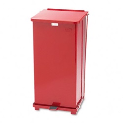 Defenders Biohazard Step Can, Square, Steel, 24 gal, Red US-RCPST24EPLRD