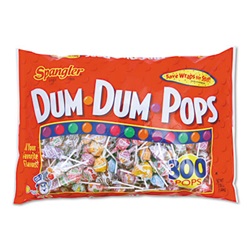 Dum-Dum-Pops, Assorted Flavors, Individually Wrapped, 300/Pack US-SPA60