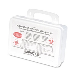 Bloodborne Pathogen Clean-Up Kit in Plastic Case, Wall-Mountable US-UNS03082