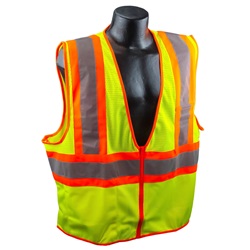 Full Source US2LM17 ANSI Class 2 Mesh Two Tone Safety Vest - Yellow/Lime US2LM17
