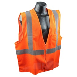 Full Source US2OM19 ANSI Class 2 Mesh Safety Vest - Orange US2OM19