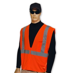 Mesh Orange Safety Vest with Pocket US2OM19