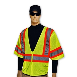 Full Source US3LM31 ANSI Class 3 Mesh Safety Vest - Yellow/Lime US3LM31