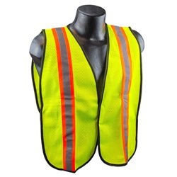 Full Source USELM2R Economy Non-ANSI Mesh Safety Vest - Yellow/Lime USELM2R
